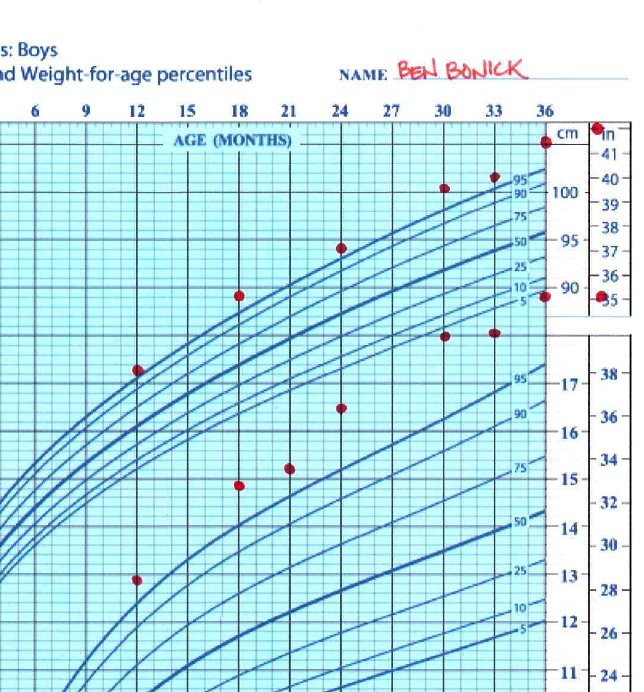 Three Year Old Growth Chart